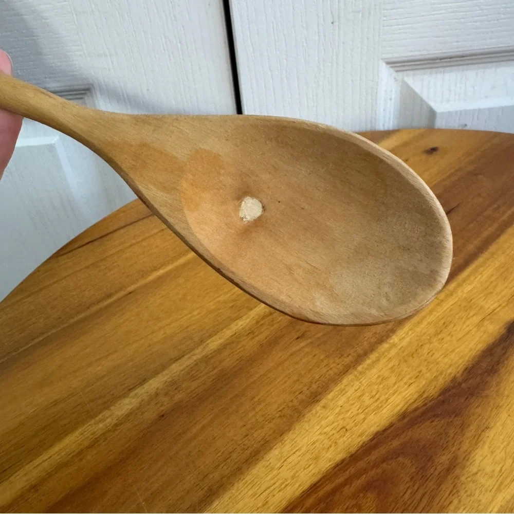 Wooden hand‎ painted chicken spoon